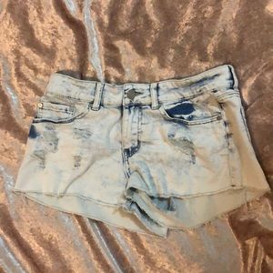 Denim shorts- destroyed/acid wash